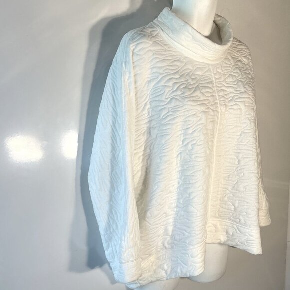 Workshop Republic NWT SZ2X Ivory quilted sweatshirt Comfy Modern Minimalist Chic - Picture 2 of 8